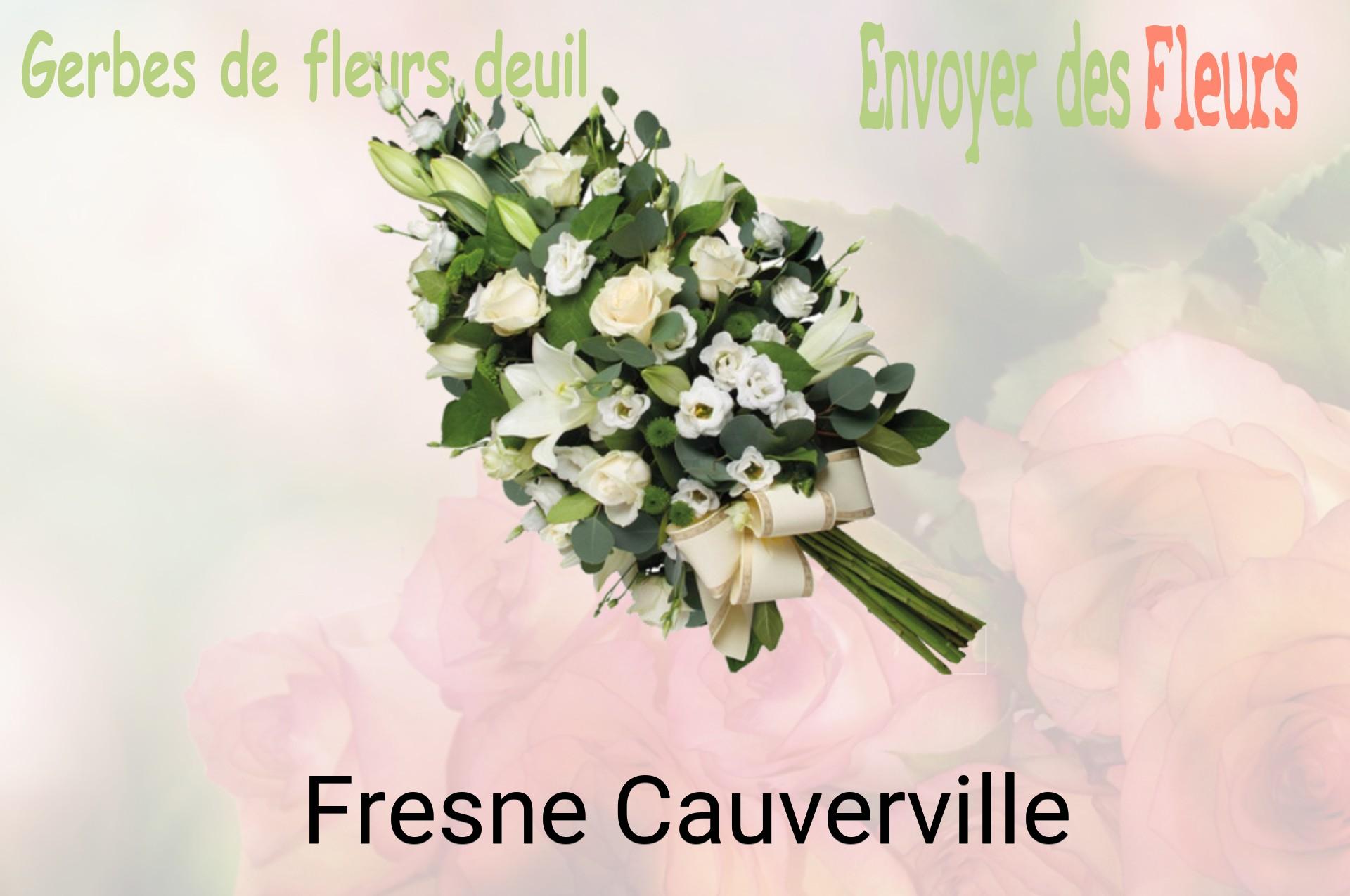 Gerbe de fleurs de deuil livrée à Fresne-Cauverville